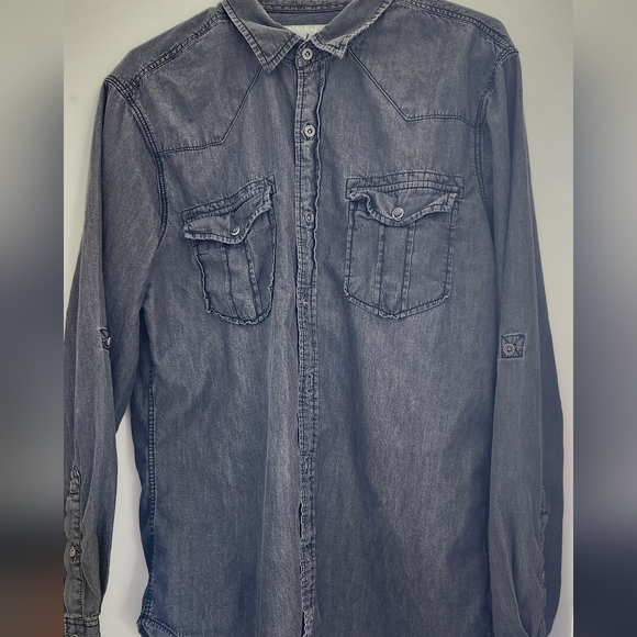 Chalc Men's Button Down Long Sleeve Medium - Picture 1 of 14